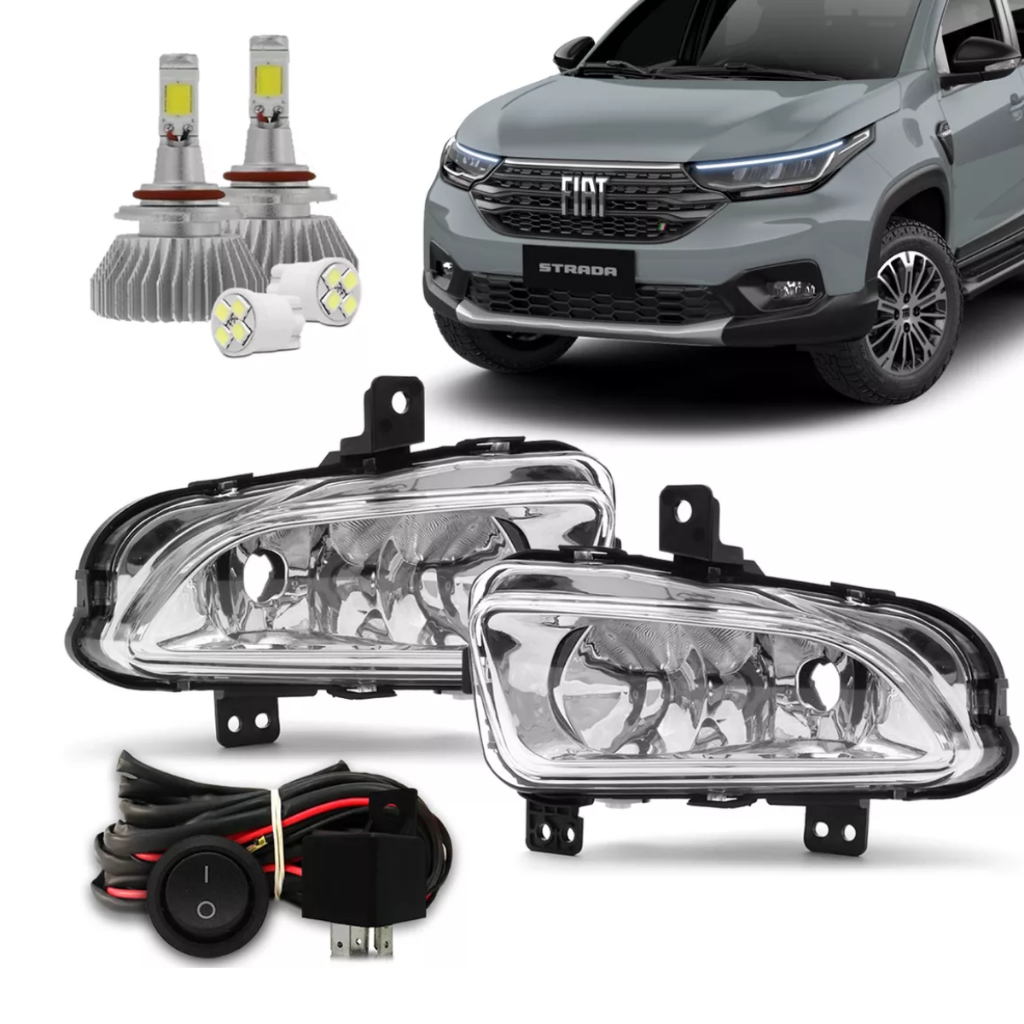 Kit Farol De Milha Neblina Strada 2020 2021 2022 2023 + Led Shopee Brasil