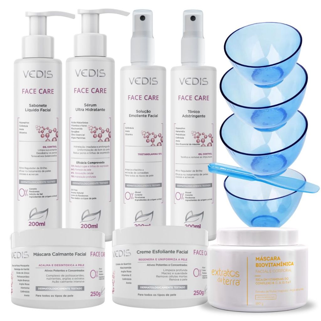 Kit Limpeza De Pele Completo Profissional Vedis Brinde | Shopee Brasil