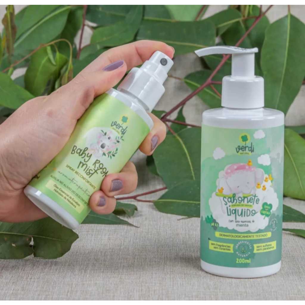 kit Xô Gripe Sabonete Líquido Espuma Vapor e Baby Room Mist ...
