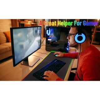 Mouse Pad Gamer Grande Com Borda De Led RGB 7 cores 30cm X 80cm em Oferta na Shopee