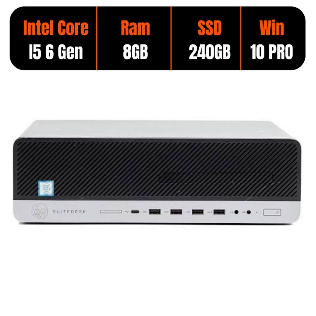 Computador Barato CPU HP EliteDesk 800 G3 Intel I5 6Gen 8GB SSD 240GB Win 10 Pro -Pronto pra uso !!