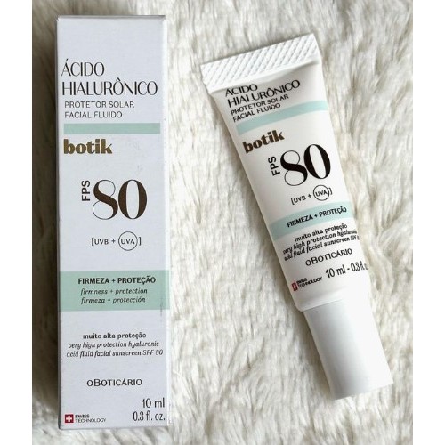 Protetor Facial Botik FPS80 Ácido Hialurônico O Boticário 10ml | Shopee ...