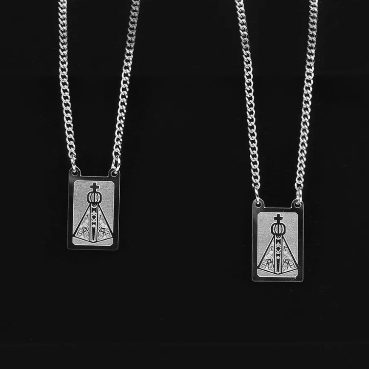 Escapulário Colar Aço Inox Nossa Senhora Aço Inox 316L