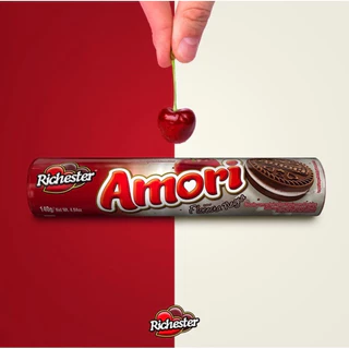 Biscoito Amori Floresta Negra - Sabor Irresistível de Chocolate com Cereja 12 Pacotes 125g