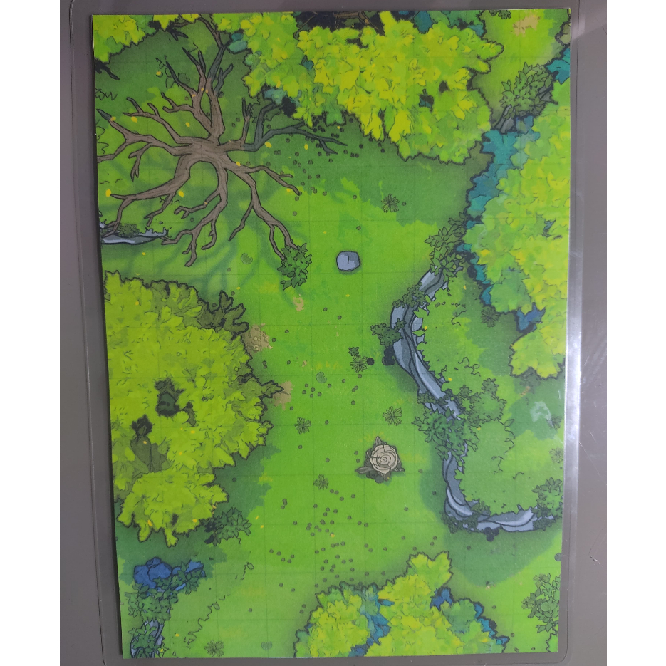 Mapa RPG D&D Mapas Temáticos Grid Floresta com Trilha 3 Unidades Boargames Jogo de Tabuleiro