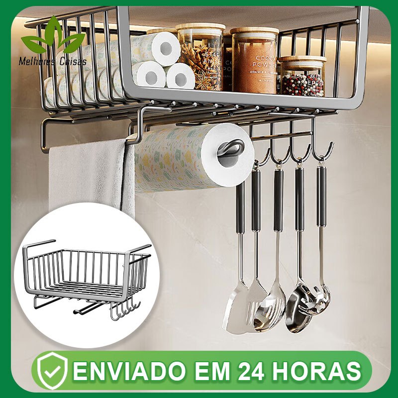 Cesto Organizador Aramado Prateleira Grande Multiuso Suspenso Arm Rio Inox Shopee Brasil