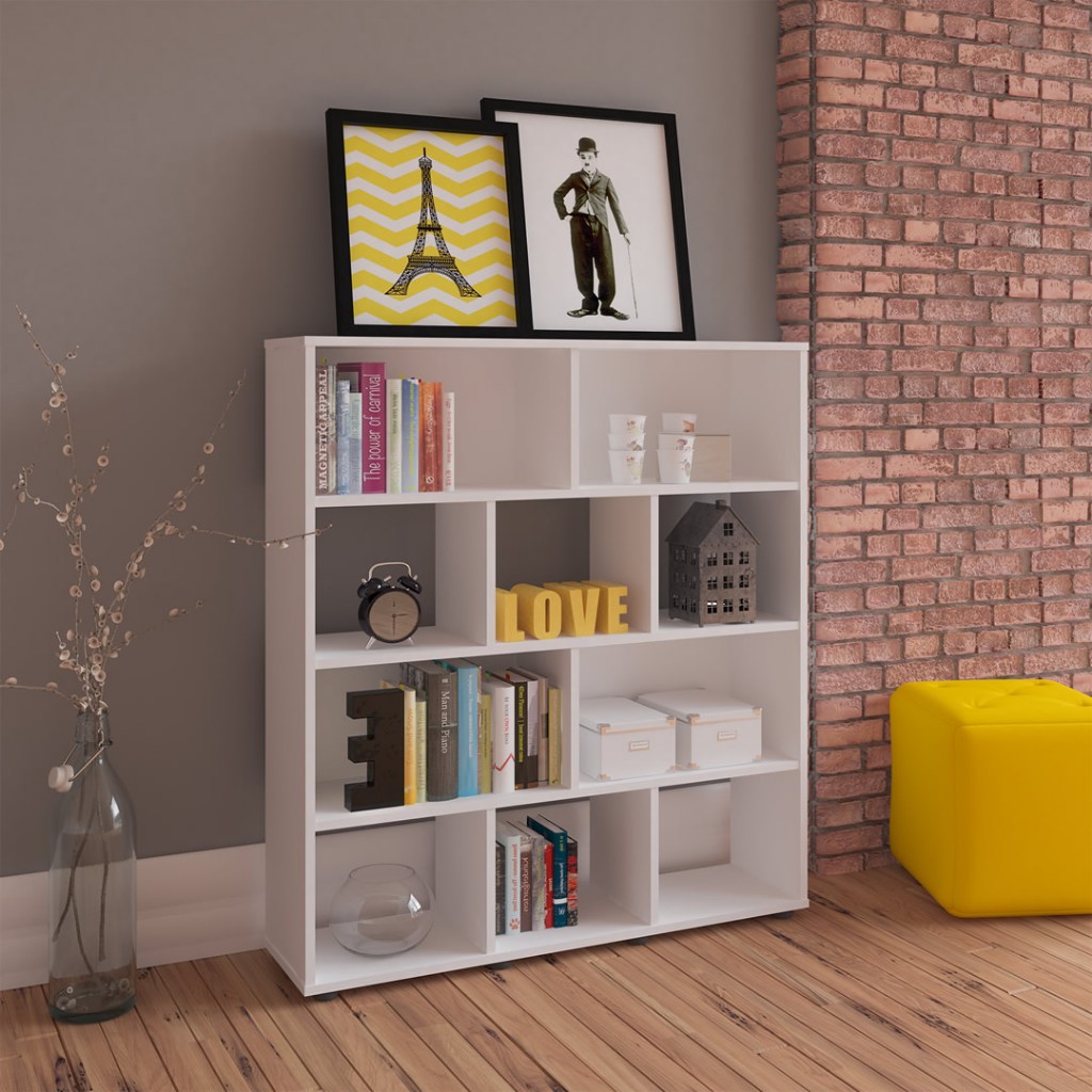 Estante Book com 10 Nichos