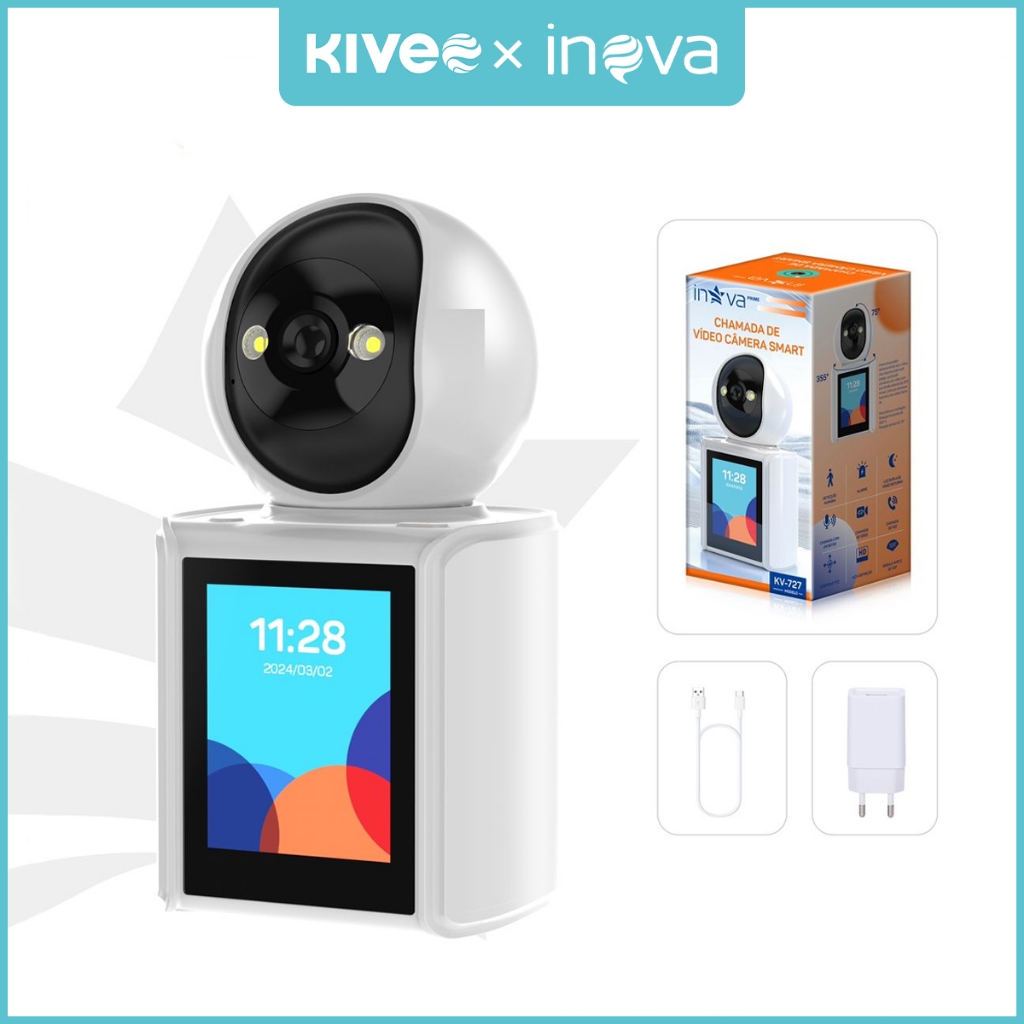 KIVEE x INOVA Câmera Inteligente Para Chamadas De Vídeo Com Microfone ...