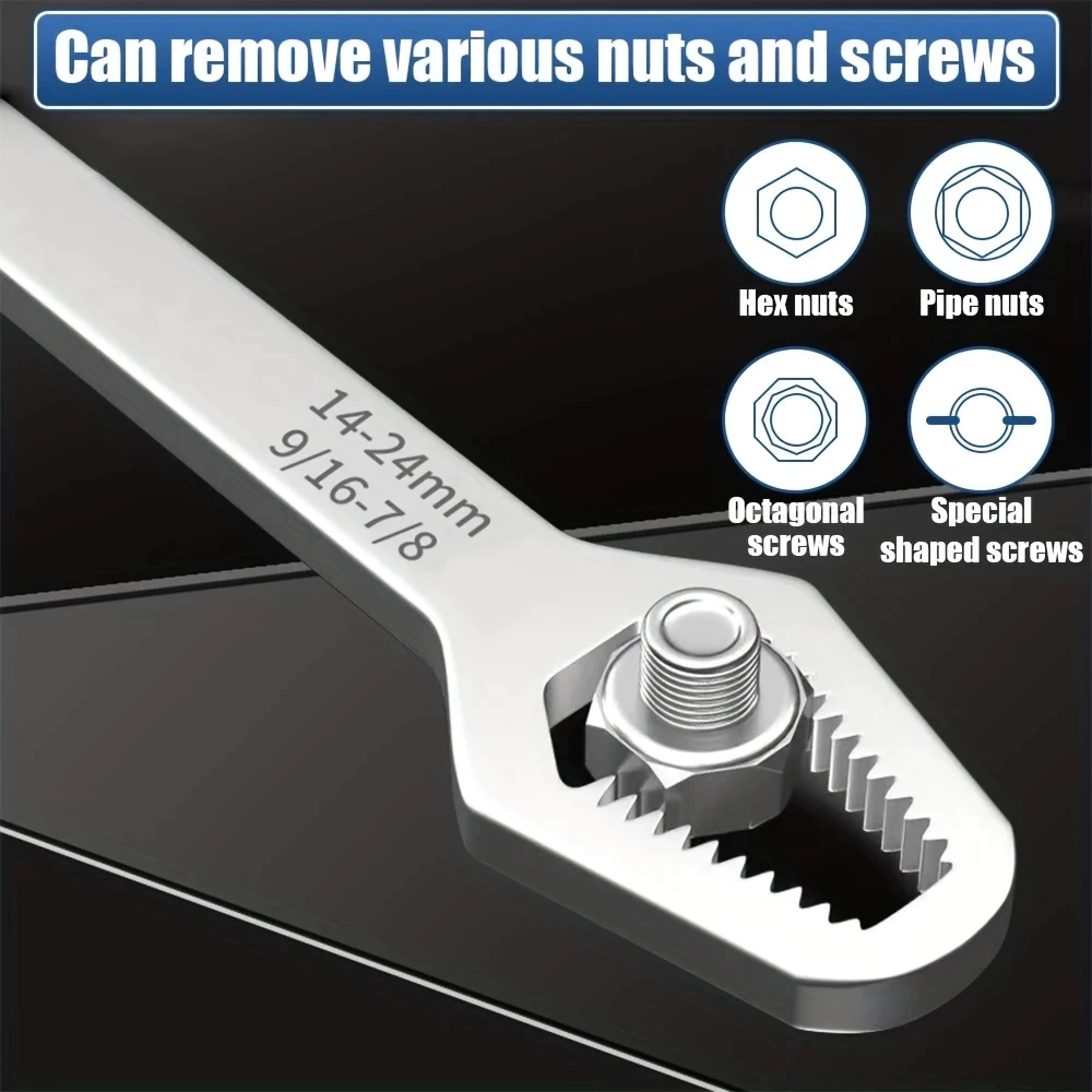 Chave Boca Fixa Aço Universal 8 A 22mm Cabeça Dupla Torx