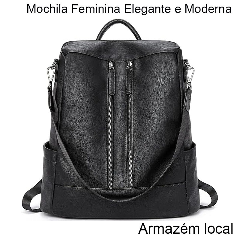Mochila Bolsa Leathe Anti-roubo Bookbag Moda Casual De Ombro Universitária