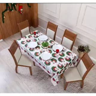 Toalha de mesa de Natal para Cozinha ou Copa de 4,6,8 Lugares Envio Já