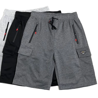 Bermuda Moletom Cargo Masculina Tem 5 Bolsos Na Frente Lateral e Verso Confortável Para Casual H-20