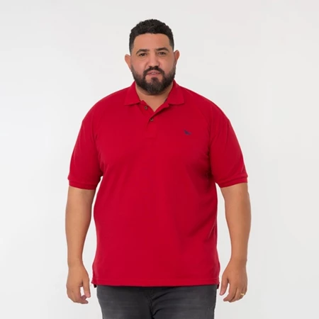 Camisa masculina gola polo casual plus size