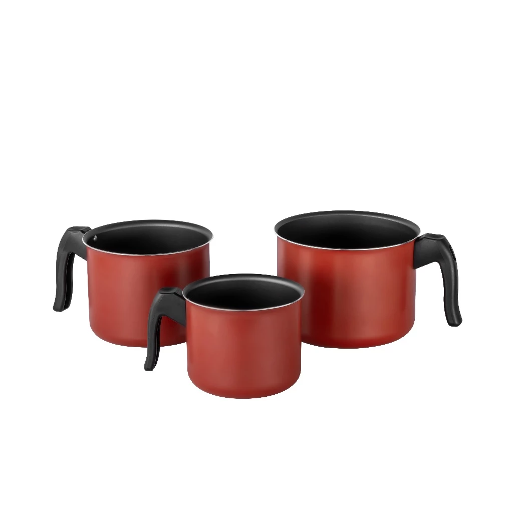Jogo Kit Canecão Fervedor Leiteira 3 Peças Teflon Antiaderente