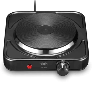 Fogão elétrico de mesa - portátil de 1 Boca 1.000 watts - Cook For You Elgin 127v ou 220v cor preto