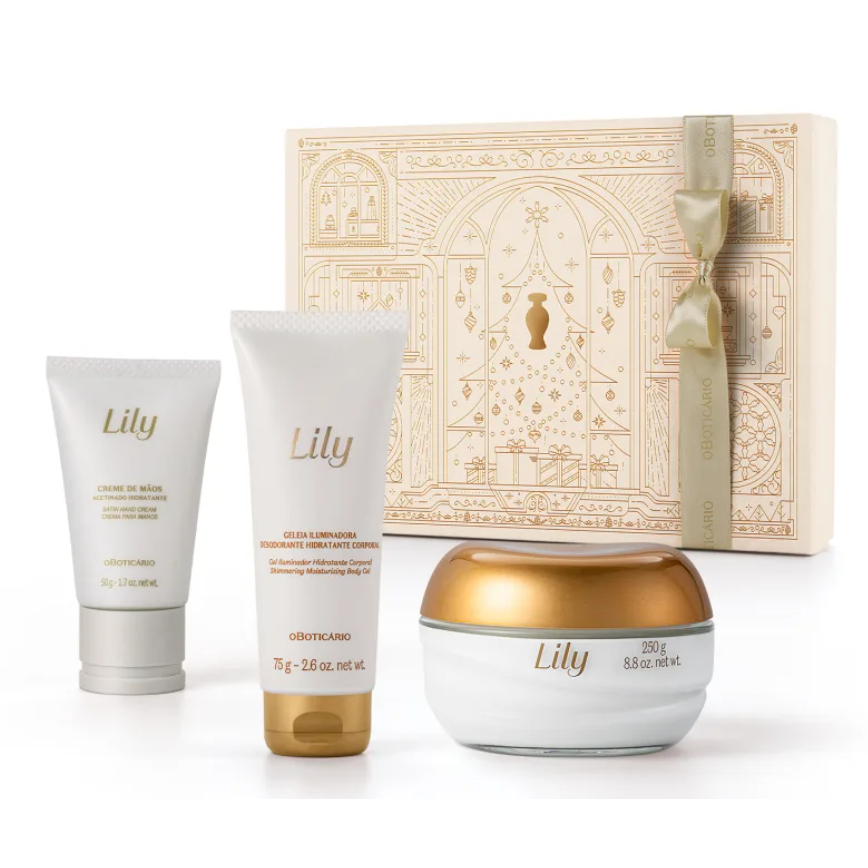Kit Presente Natal Lily Acetinados (3 itens)