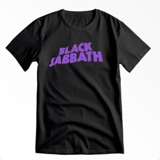 Camiseta Estampada de ROCK BLACK SABBATH Camisa Casual Algodão Premium Gola Redonda