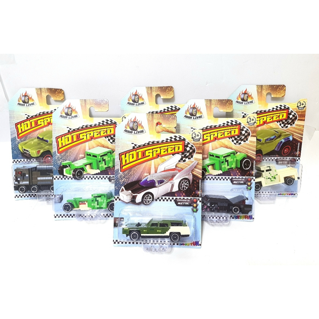 Carrinhos Brinquedo Hot Speed Minecraft Modelo Variados | Shopee