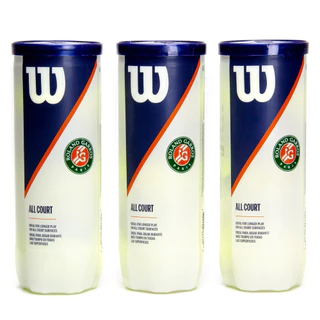 Bola De Tênis Wilson Oficial Roland Garros All Court ITF Approved - Pack 03 Tubos 09 Bolas