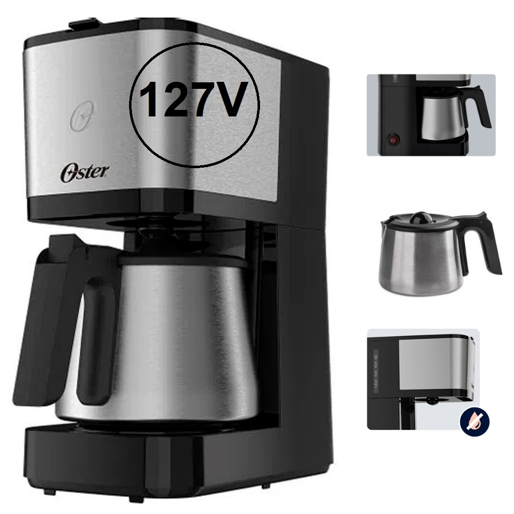 Cafeteira Eletrica Oster Jarra Inox Ocaf650 1,2L 750W 32 Xíc