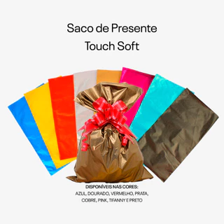 Saco de Presente Soft Touch Texturizado Presentes Embalagem 15x29 ao 35x55 C/50Un