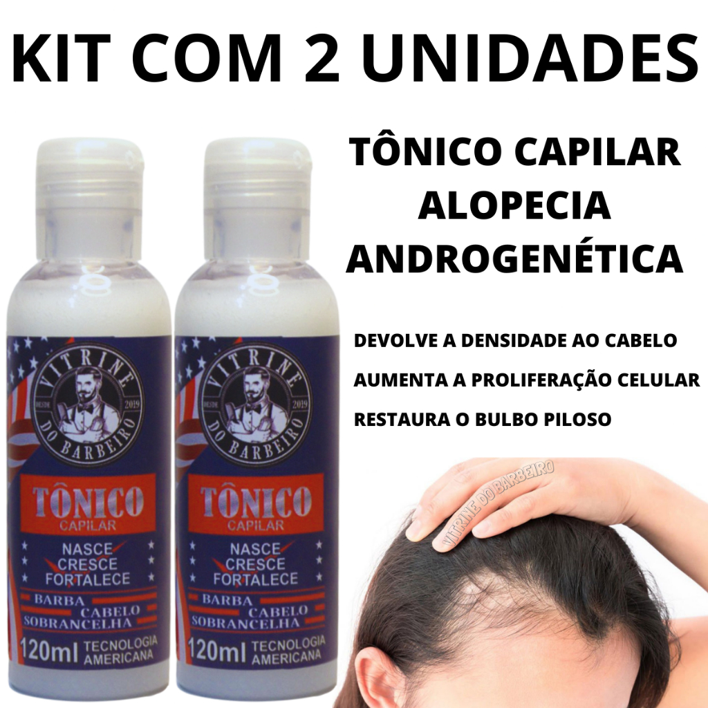 Kit 2 Tônico Capilar Para Queda Fibrosante De Cabelo | Shopee Brasil