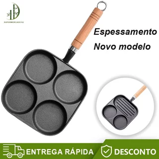 Frigideira Antiaderente Para Carne Frita Ovos Hamburgue Panela De Omelete Fundo Comeia