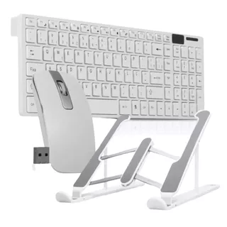 Kit Teclado E Mouse Sem Fio usb Wireless 2.4ghz Óptico MingStore E Suporte de mesa para notebook