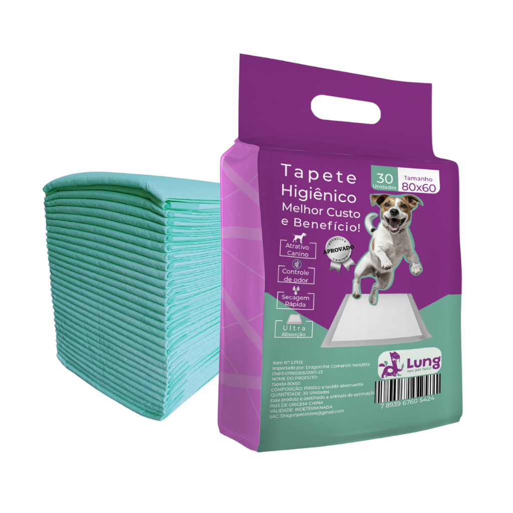 Tapete Higienico para Cães Cachorro Pet Grande 80x60cm Super Absorvente ...