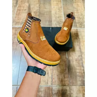 Bota botina masculina caterpillar em legitimo para trabalho