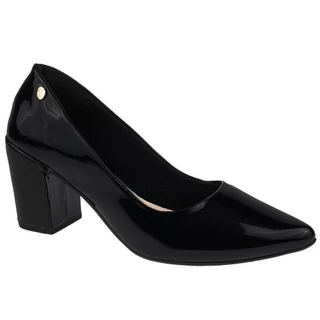 Sapato Scarpin Bico Fino Conforto Shekinah Salto Alto Grosso Sapatilha Macia Blogueira Moda