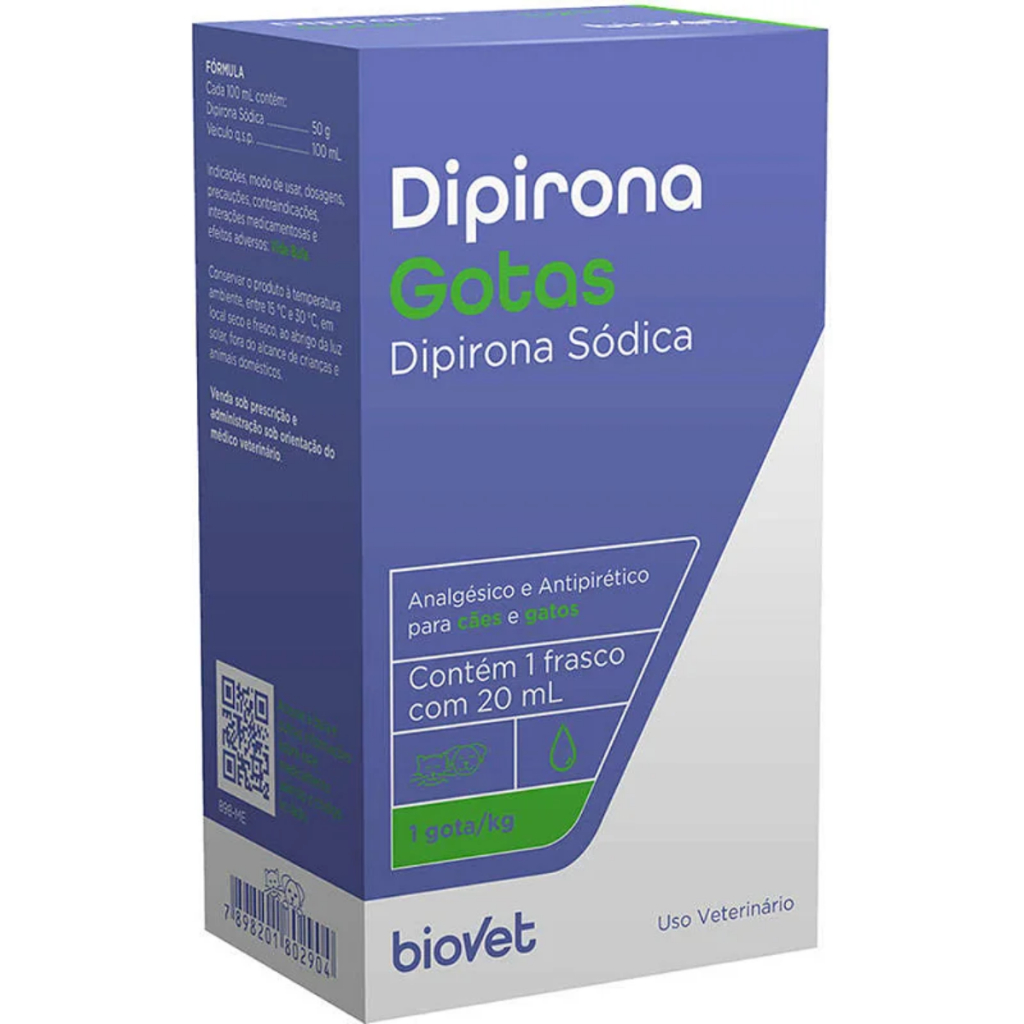 DIPIRONA GOTAS 20ML - Alívio Rápido para a Dor BIOVET | Shopee Brasil