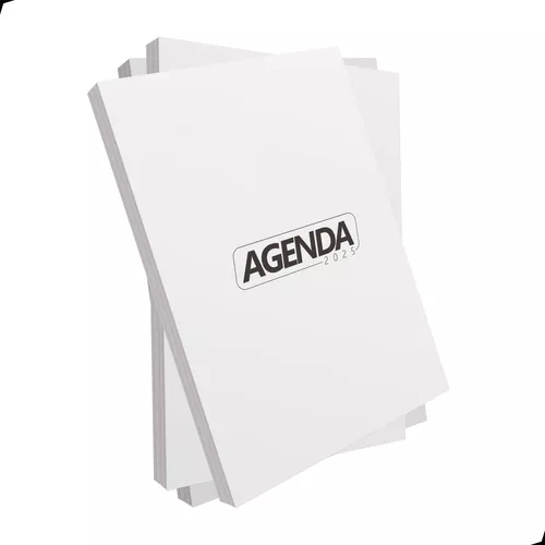 Kit 4 Miolo de Agenda 2025 350 páginas tamanho A5 offset 75g