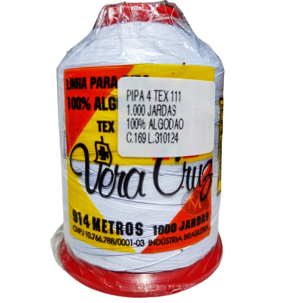 Linha Vera Cruz 1000 Jardas Fio 04 para Pipa Resistente Colorida