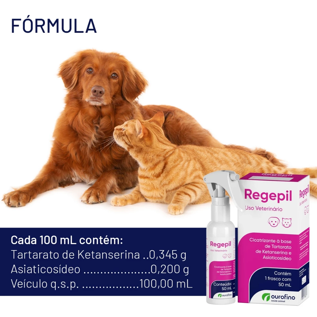 Regepil Cicatrizante para cães e Gatos 50 ml