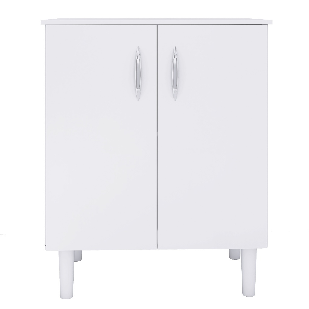 Armário de Cozinha 2 Portas Multiuso Branco