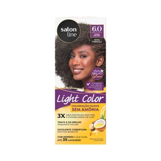 Coloração suave Light Color 6.0 Louro Escuro Salon Line em Oferta na Shopee