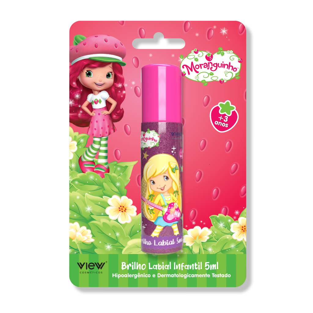 Maquiagem Infantil MORANGUINHO - Brilho Labial na cartela | Shopee Brasil