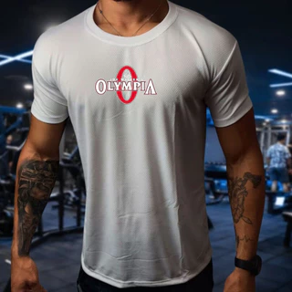 Camisa Dry Fit Masculina - Modelo OLIMPIA Academia, Corrida, CrossFit, Ideal Para Treinos Intensos, tecido leve
