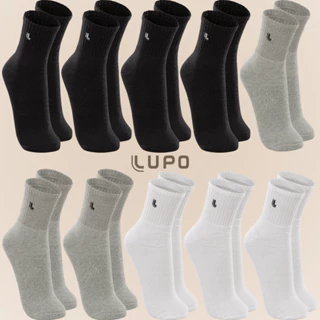 Kit De 10 Pares De Meias Lupo Cano Médio Unissex Em Algodão Tamanho 37 ao 44