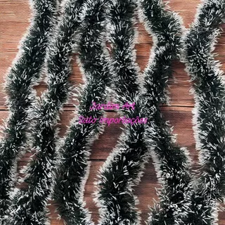kit de 8 metros de Pluma de Natal Luxo Grosso festão natalino Nevado
