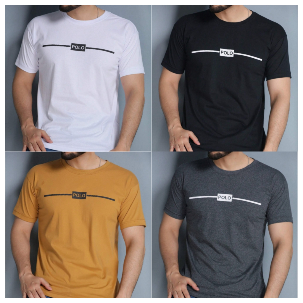 KIT 2 Camiseta Masculina Estampada PL Listra Algodão