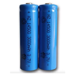 2 Bateria Recarregável 14500 3.7v 3000mah Lanterna Tática