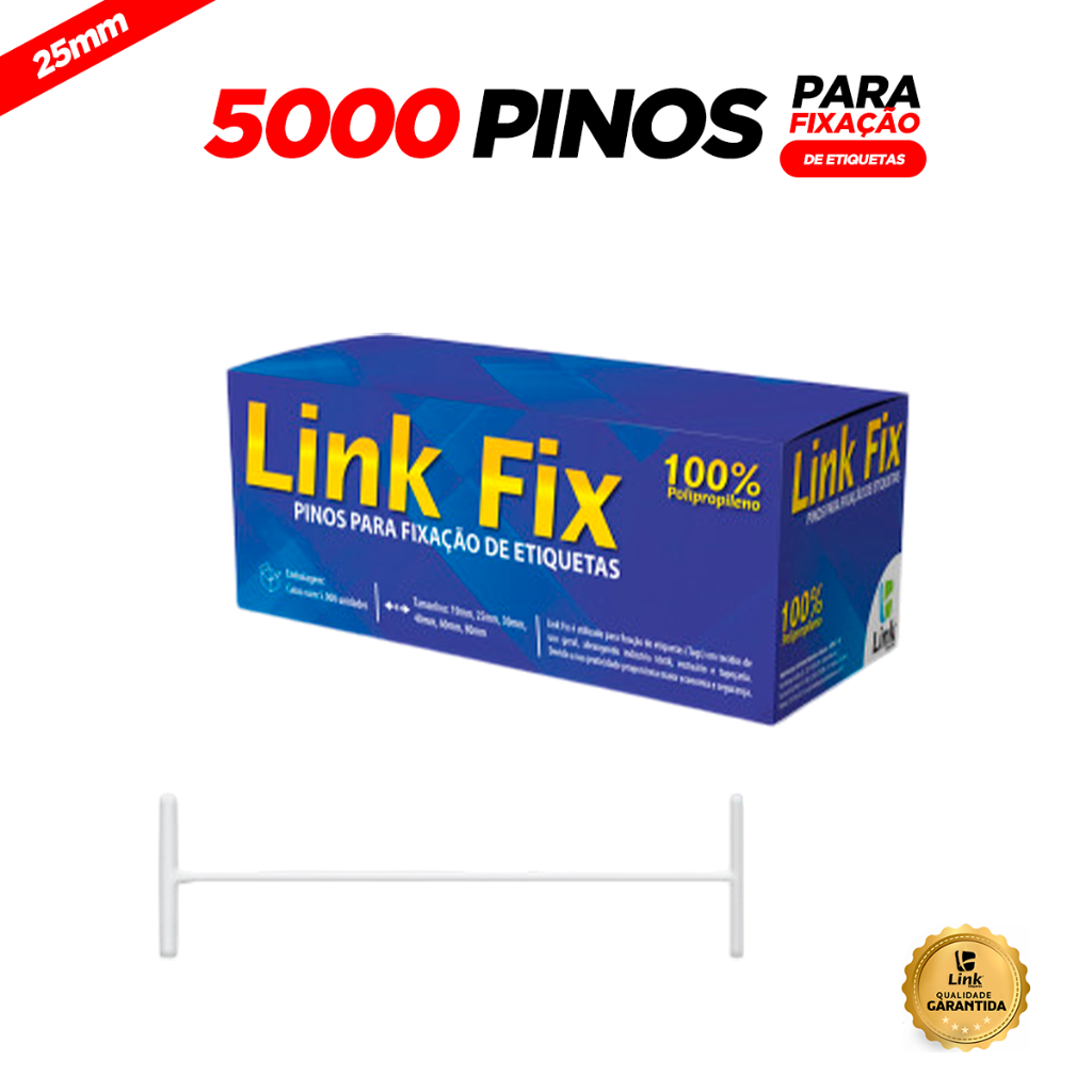 Pino專用link Link Fix Pino de Fixação para Aplicadores C/5.000 Unidades