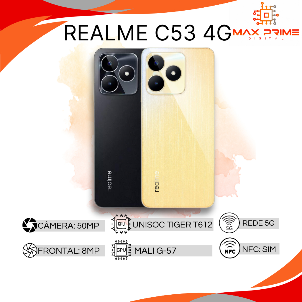 Realme C53 4G (Versão Global) | Câmera de 50MP, Processador Unisoc ...