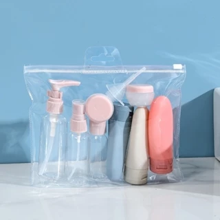 Kit 11 Frascos Porta Shampoo/ Cremes/ Plastico Para Viagem -S1 em Oferta na Shopee