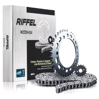 Kit Relacao Tracao Transmissão Xtz 150 Crosser 2014 à 2025 Com Retentor Original Riffel 91162