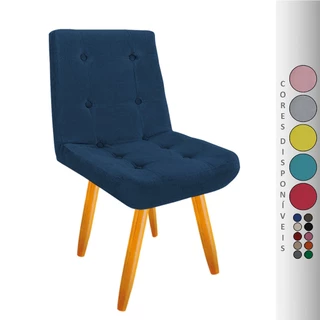 Poltrona Cadeira Eames Pés Palito Estofada Para Sala Consultório Escritório Aninha Decor