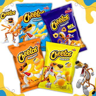 KitC/4 Salgadinhos Cheetos Parmesão Requeijão Mix e Queijo Suiço Elma Chips