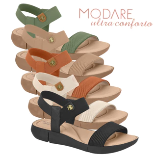 Sandalia Modare Original Ortopedica Elastico Fascite Plantar Chinelo Anabela Feminina